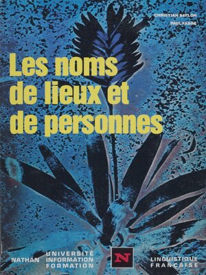 cover image of Les Noms de lieux et de personnes